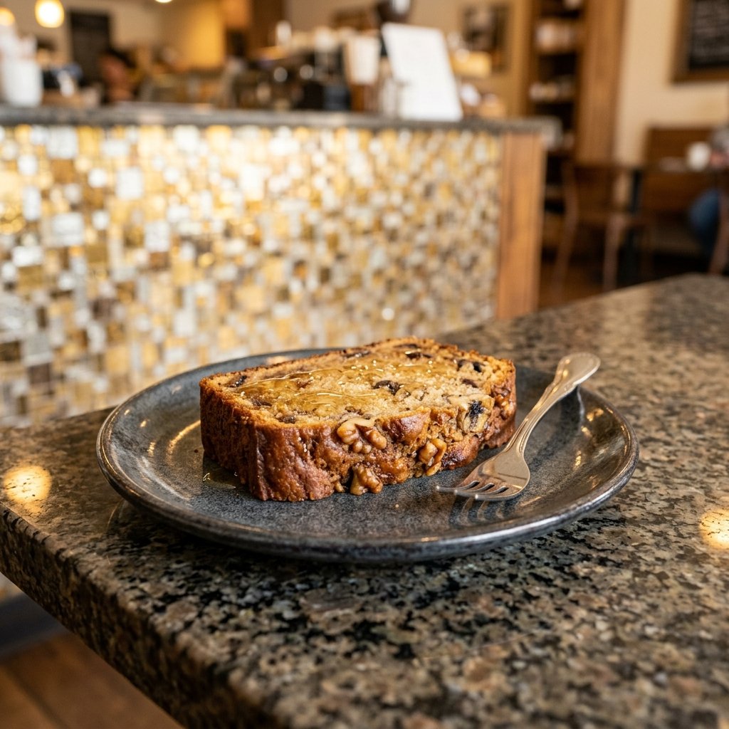 Banana Bread served at Allure Cafe Perth counter