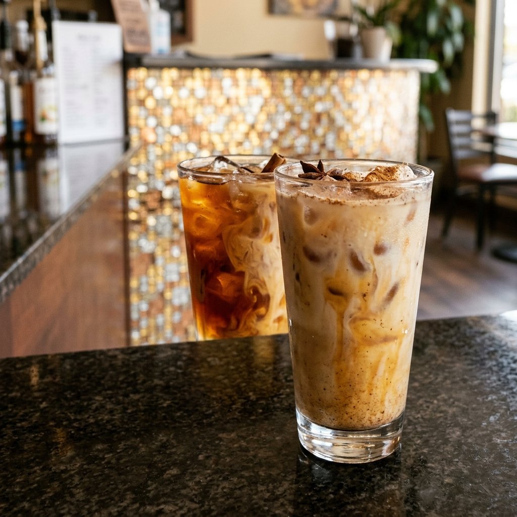 Iced Chai served cold at Allure Cafe Perth counter
